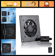 Quiet 80MM USB Cooling Fan System with Speed Control for Home Theater Cabinets
