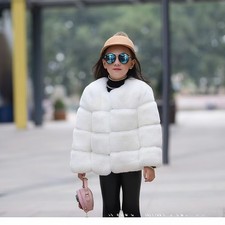 NEW Kids Faux Fur Baby Thick Parka Girl Warm Coat Jacket Coat Outerwear Children