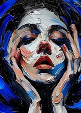 Quadro Stampa su tela giclé "Echoes of Emotion"70x50 Dipinto Originale arte93  