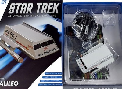 STAR TREK EAGLEMOSS RAUMSCHIFF COLLECTION #01 SHUTTLE GALILEO ENTERPRISE 1701 UK