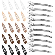 Hair Clips Women Styling 30 Pack 10 Pcs 3.5" Sectioning Duckbill + 20 Pcs 1.89
