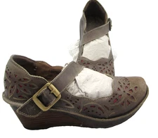 L'Artiste By Spring Step Platform Sandals Brown Leather Size 36/5.5