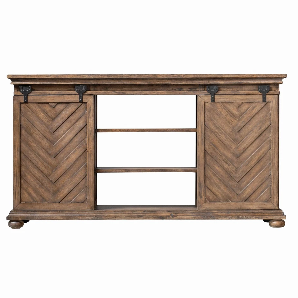 Uttermost 25445 Primalia 62" W 2 cajones gabinete multimedia de madera Java - miel antigua / Foto 2 de 4