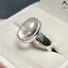 Elegant Dur E Najaf 925 Silver Ring Natural Dur Al Najaf Quartz Gemstone Jewelry