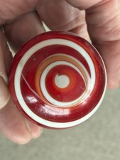 VINTAGE RED SWIRL MARBLE SHIFT KNOB GEAR SHIFT Nice Original RARE