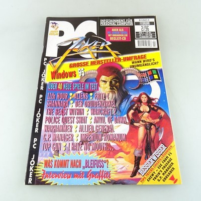 PC Joker 2/96 1996 IBM PC Computer-Game Magazin 32- 16-bit Classic + Poster