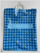 Strawbridge & Clothier Shopping Bag MCM Philadelphia 1950s Blue Plastic