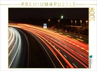 Calvendo Puzzle Highway At Night | 1000 Pieces, Finished Size 25.2 × 18.9 In (64
