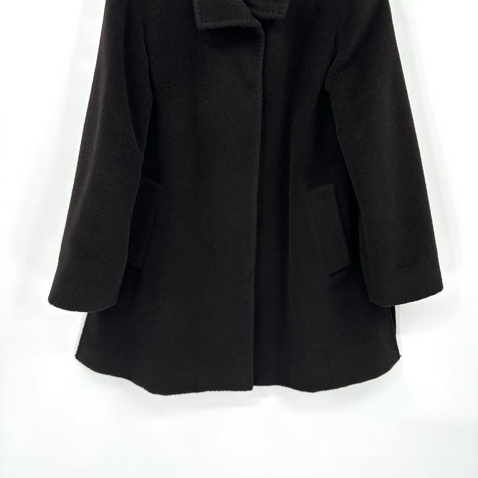 CINZIA ROCCA coat jacket 100% baby alpaca cupro lined made in italy brown US 8 - Image 3 of 4