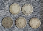 Lot of 5 circulated Barber Half Dollars - various dates/mintmarks