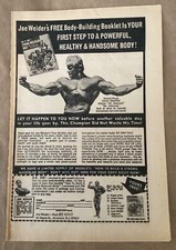 Joe Weider bodybuilding 1973 print ad retro 1970s comic mail order Dave Draper