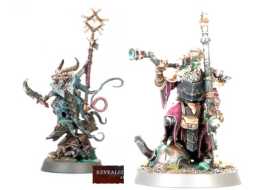 Grey Seer + Warlock Engineer Skaven Warhammer Age Of Sigmar Skaventide