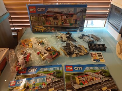 LEGO City 60050 Train Station Open Box NEW SEALED BAGS 100% comp. Hard to Find!