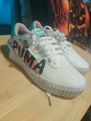 Puma Cali Novelty Jr. Girls White Sneakers 373038-02 Youth US Size 5c