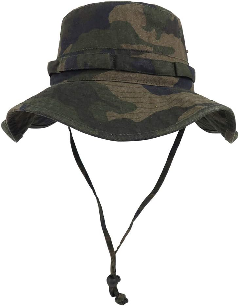 UV-Protection Wide Brim Bucket Hat for Fishing Hiking Safari Outdoor