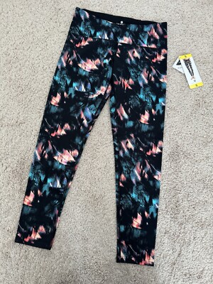 NWT Tuff Athletics Women s Floral Print Stretchable Active Wear Pants Size S