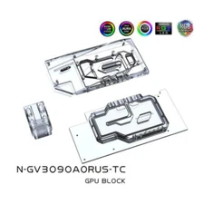 Dual Side GPU Block for Giga RTX 3090 3080 AORUS N-GV3090AORUS-TC FAST SHIP