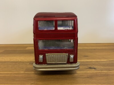 Vintage Double Decker Bus Red MF185 Friction Tin Toy | eBay Australia