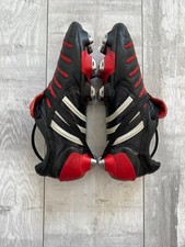 Adidas Predator Pulse Red Black Leather Football Cleats Boots Rare Classic US8