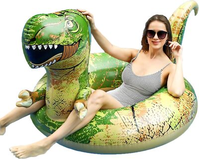 FindUWill 62'' Dinosaur Pool Floats, Inflatable Pool Floaties Swimming Rings Tub