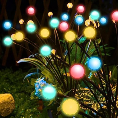 Hyrion 4 Luci Solari Halloween A Bulbo Oculare – 24 LED Viola, 8 Modalità, Impermeabile IP44