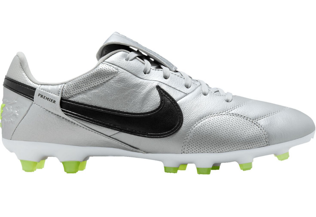 Nike Premier 3 FG silver White Leather Soccer Cleats | eBay
