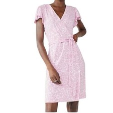 Nine West Flutter Sleeve Waist Tie V-neck Dress Size Medium