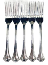 5 Wallace Resplendence Grand Ballroom Dinner Fork 18/10 Stainless Steel Flatware