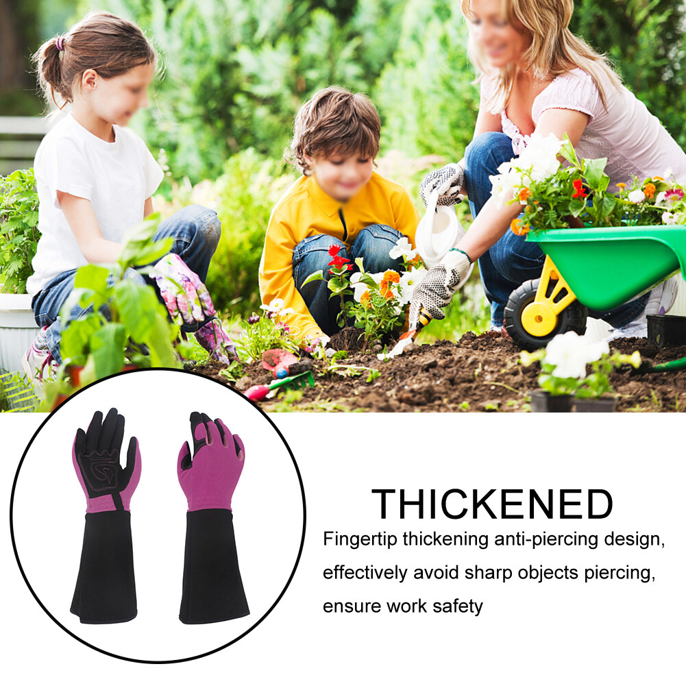 Tools Women Men Labor Long Sleeve Gardening Gloves Thorn Proof Working