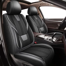 Front+Rear Car Seat Covers PU Leather Protector Pad For HYUNDAI TUCSON 2005-2024