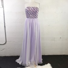 Partytime Lavender Beaded Sweetheart Bodice Chiffon Prom Special Occasion Dress