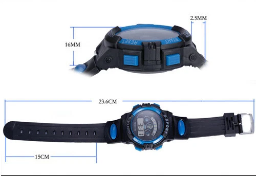 Digital LED Water Resist Sport Watch Wrist Backlit For Boys Girls Kids Unisex - Image 2 of 4