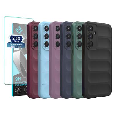 Handy Hülle für Samsung Galaxy A35 5G Grip Case Cover Schutzhülle 9H Displayglas
