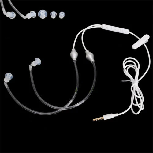 3.5mm Air Tube Headphone Headset Anti Radiation Stereo Mobile