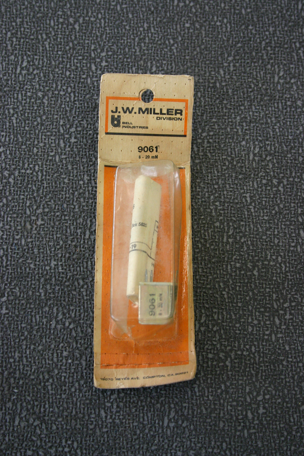 Vintage J.W. Miller JW Miller 9061 820 mH Adjustable Inductor Coil NOS