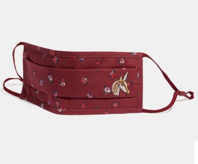 COACH C3602 Uni face mask with mini vintage rose print
