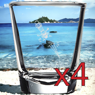 Dagger x4 Shot Glasses Spirit Liquor Party 2 Oz Premium Customize Sword NEW