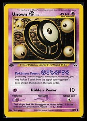 Unown O 69/75 Neo Discovery 1st Edition Common