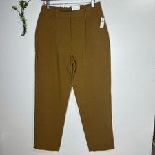 Old Navy Taylor Straight Trouser Pants Brown Tan Extra High-Rise NWT 