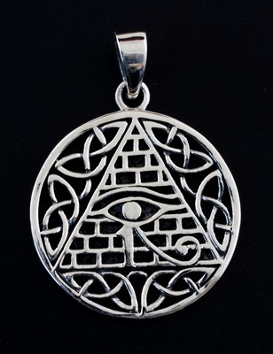 Ciondolo Occhio Di Horus In Argento 925 Con Cristalli Blu, Protezione E Potere, Magic Cat UK