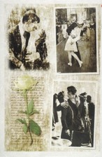 Rice Paper for Decoupage Decopatch Scrapbook Craft Kiss, love
