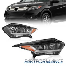 Fits 2019 2022 Honda HRV HR-V Halogen w/ LED DRL Headlight Assembly Pair 2pc Set