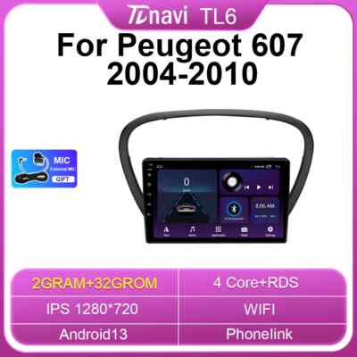 Car Multimedia Video Player Android Radio Screen For Peugeot 607 GPS Navigation
