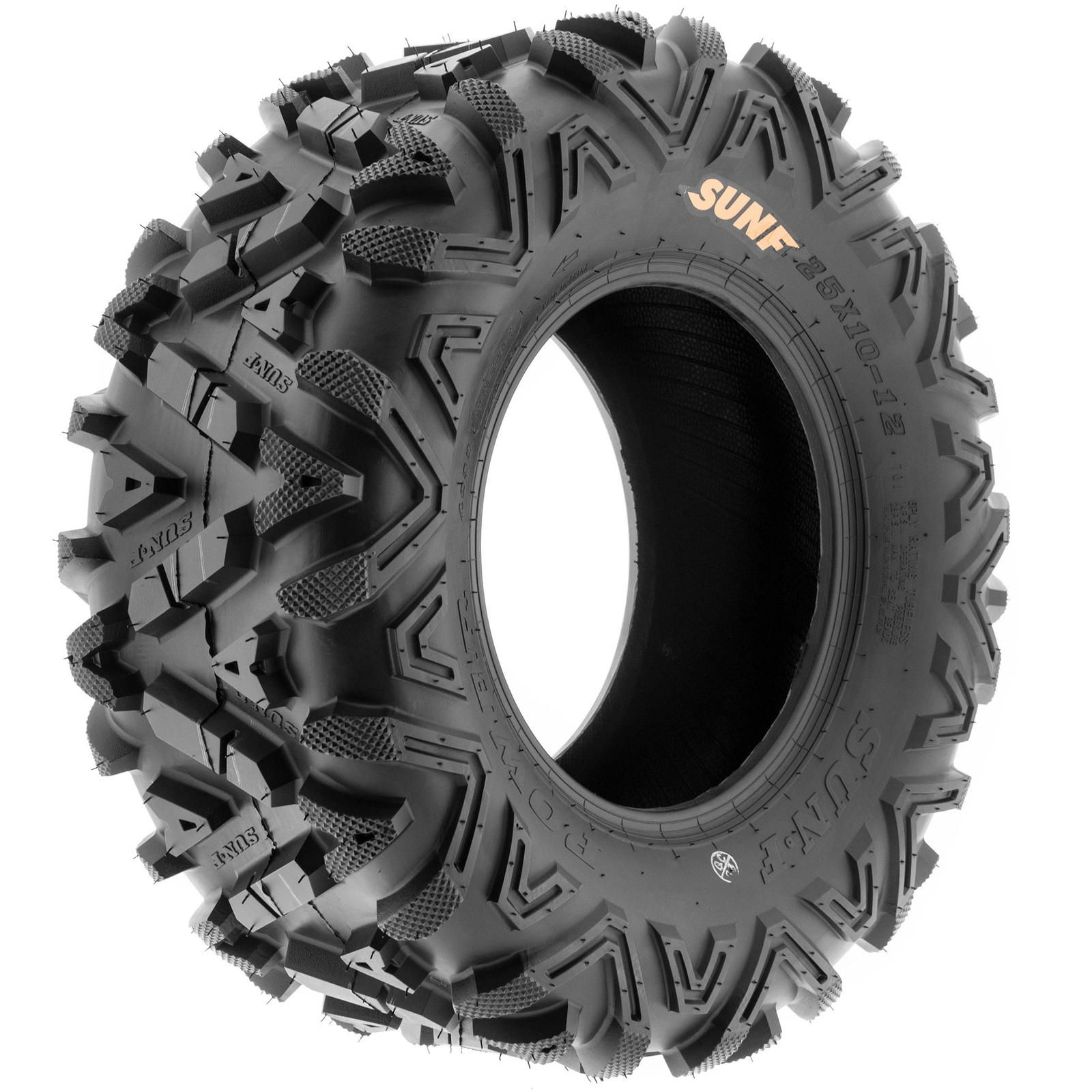 Set of 2, 25x1110 25x11x10 ATV UTV SxS All Terrain 6 Ply Tires A033 by