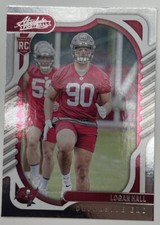 2022 Panini Absolute LOGAN HALL Base #185 RC - TAMPA BAY BUCCANEERS 