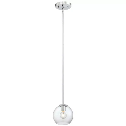 George Kovacs Exposed 1-Light Chrome Mini Pendant, Tinted Smoked Glass P1840-077 - Picture 1 of 3