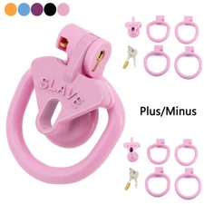 Resin Male Sissy Chastity Device Inverted Cage for Men Locking Belt with 4 Rings
