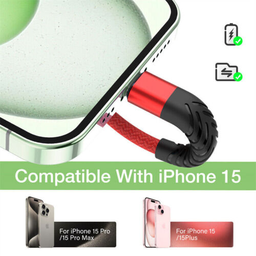 For iPhone 16 Pro Max 15 Plus USB-A Cable Fast Braid Type C Charging Data Cord - Picture 3 of 23