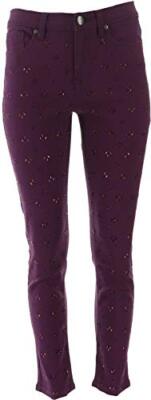 DG2 Diane Gilman Virtual Stretch Novelty Skinny Jean, Deep Plum, 10