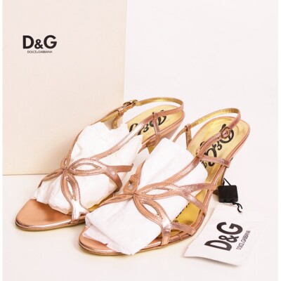 Gold D And G Flip Flops Gucci Double G Leather Sandals